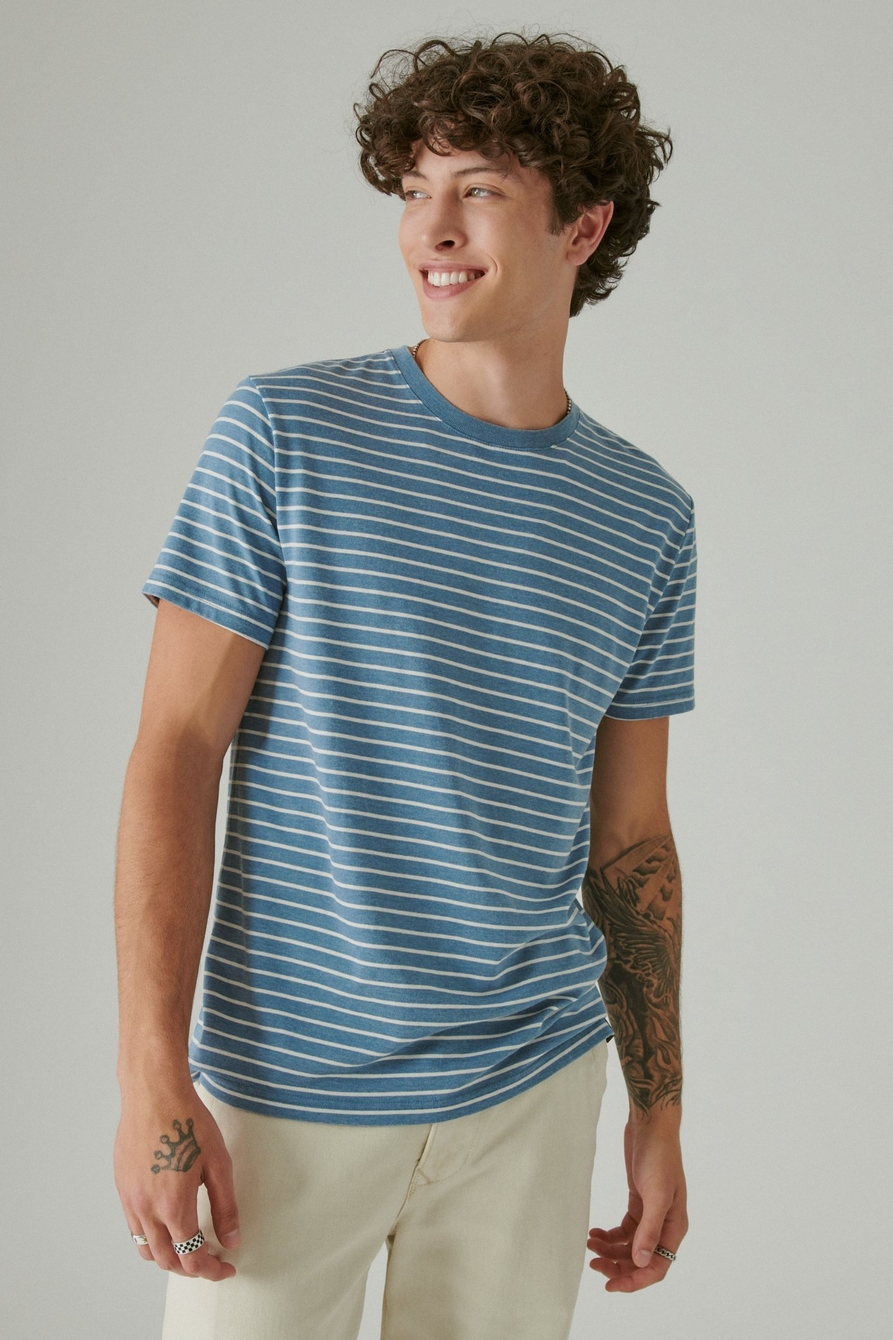 venice burnout stripe crew